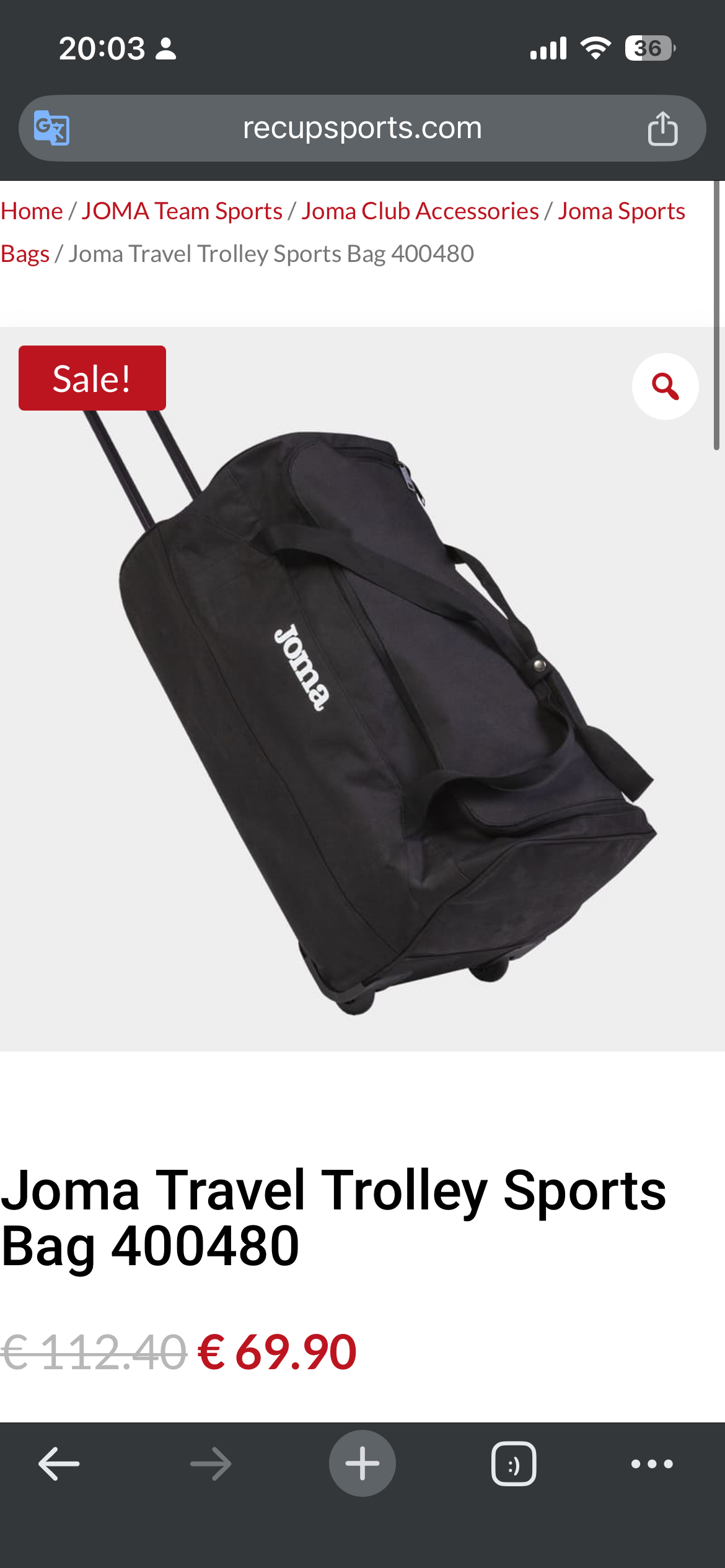 Joma Trolley Sports Bag