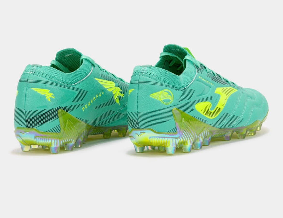 Joma Powerful Rugby Boots - Turquoise/Neon Yellow