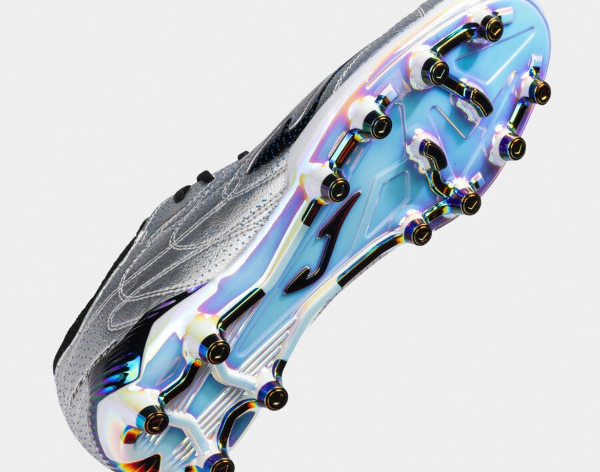 Joma Supercopa Silver Chrome Rugby Boots - Iridescent Studs