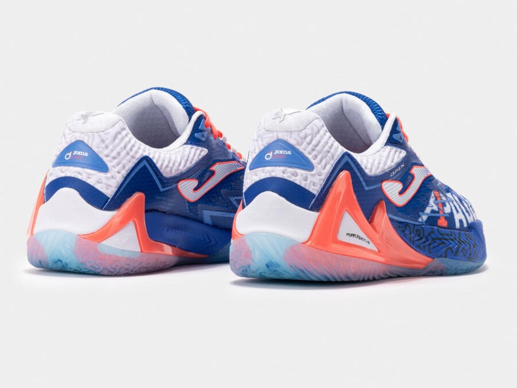 Joma Padel Shoes - White/Blue/Coral (Padel Edition)