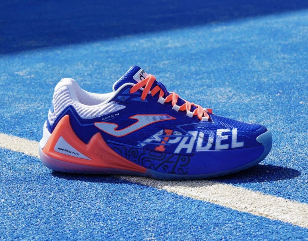 Joma Padel Shoes - White/Blue/Coral (Padel Edition)