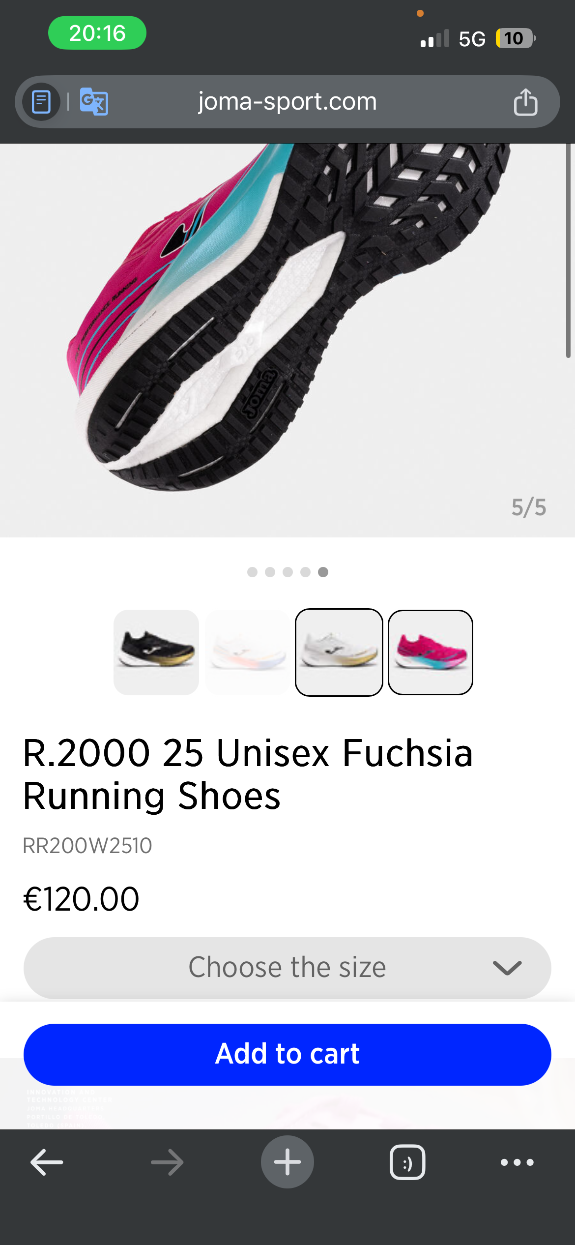 Joma R2000 25 Unisex Running Shoes - Fuchsia/Turquoise