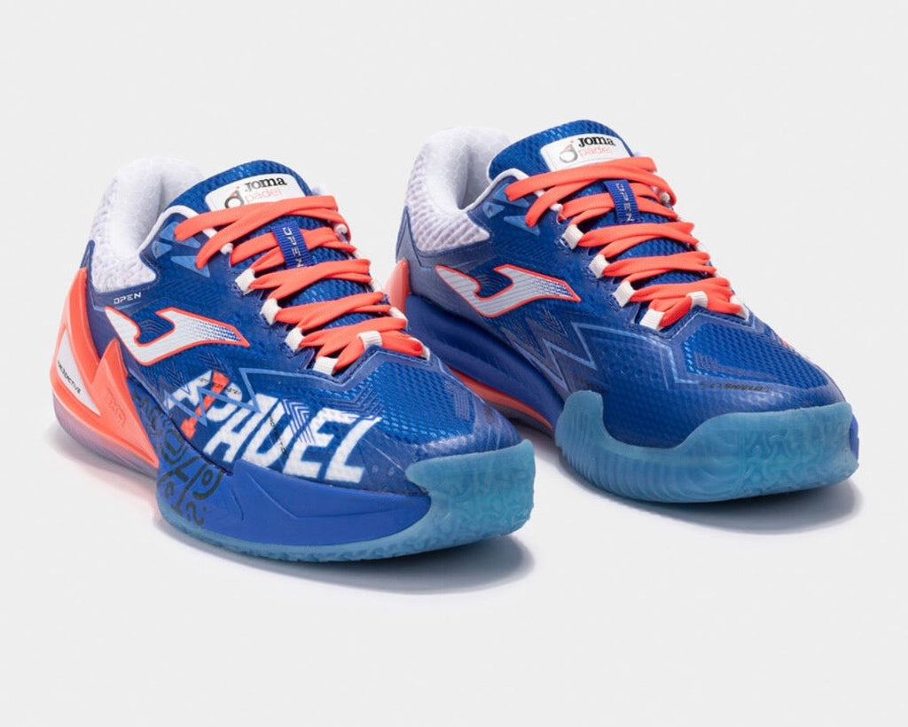 Joma Padel Shoes - White/Blue/Coral (Padel Edition)